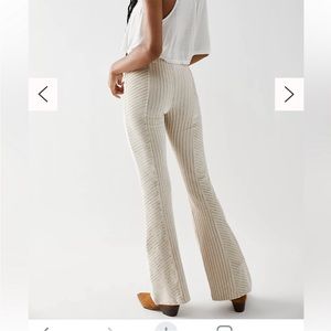 NWT Free People Slim Pull-On Velvet Flare Pants